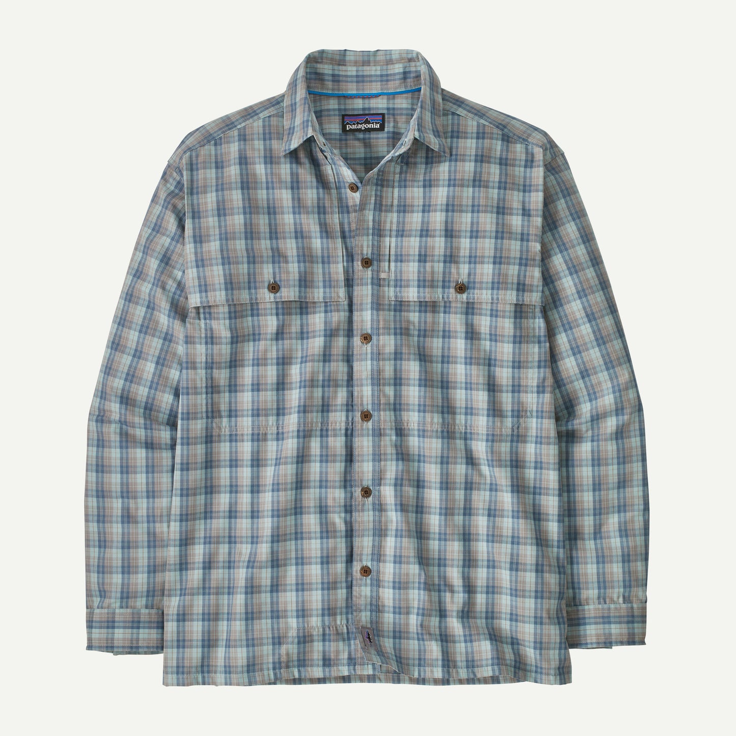 Patagonia Island Hopper L/S Shirt, Dipper Plaid Utility Blue
