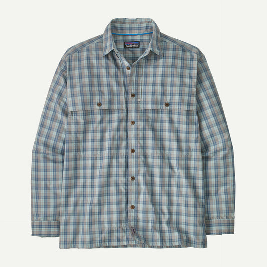 Patagonia Island Hopper L/S Shirt, Dipper Plaid Utility Blue