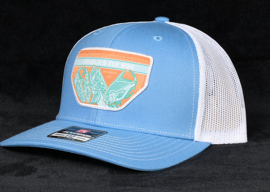 CFB Trucker Hat, Light Blue/White with Underwood Grand Slam Salt Logo