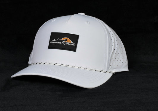 CFB Tech Perf Rope Hat, White with Rubber Patch Logo