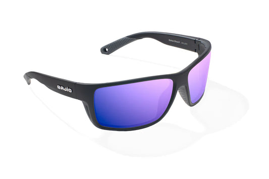 Bajio Bales Beach Black Matte Frame w/ Violet Mirror Glass Polarized Lens